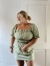 Load image into Gallery viewer, the mossy green augustine blouse + skirt set
