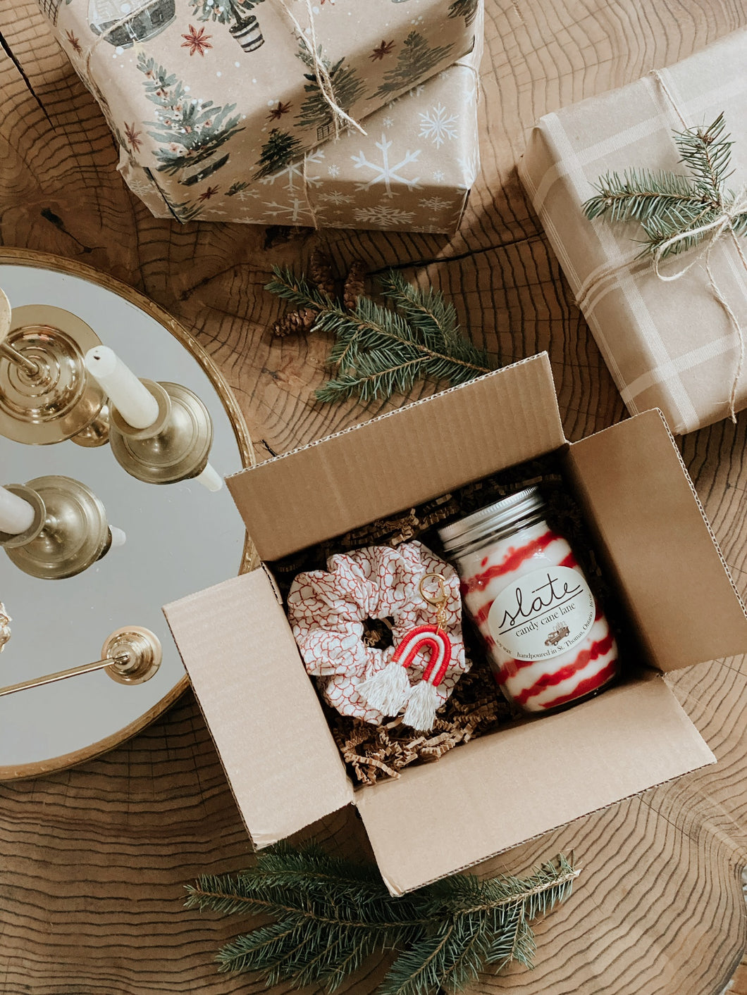 the candy cane lane holiday box