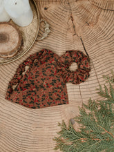 Load image into Gallery viewer, the frosted cranberry bandana + scrunchie set
